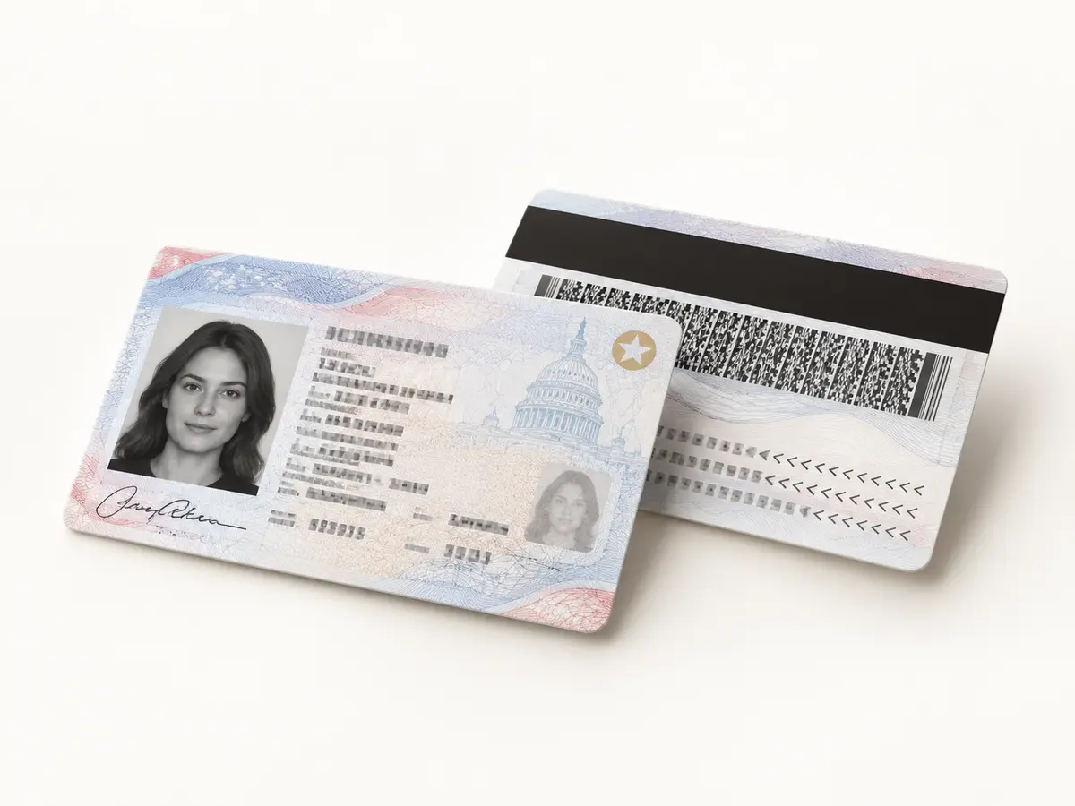 Front and back of an identity card captured together for a software workflow